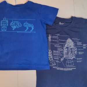 Space tees. Organic cotton size 5